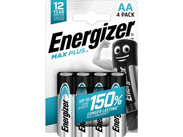 Energizer Batteri Max Plus AA 4/fp | Kontorsmaskiner - Batterier - AA | Kontorsexperten
