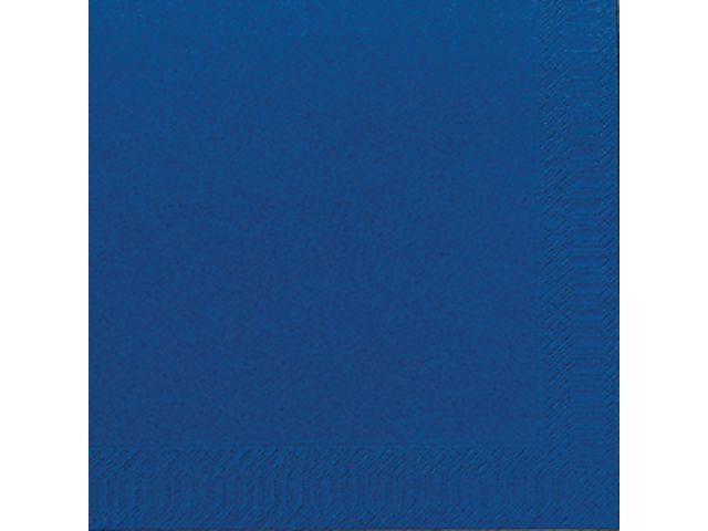 DUNI Servett 3-lagers, enfärgade, ¼-vikt, 40 cm, mörkblå 125/fp | Kök och servering - Servetter och dukar - Servett - 3-lagers | Kontorsexperten