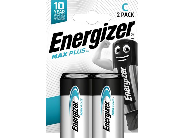 Energizer Batteri Max Plus C 2/fp | Kontorsmaskiner - Batterier - C | Kontorsexperten
