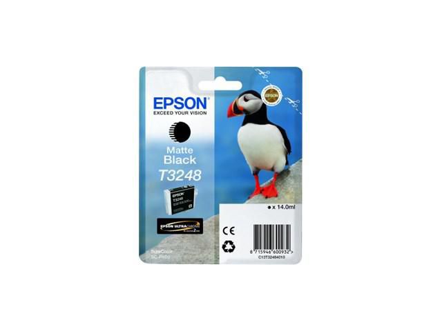 Epson Bläckpatron, T3248, UltraChrome, matt svart, C13T32484010 | Toner och bläck - Bläckpatroner - Bläckpatroner Epson | Kontorsexperten