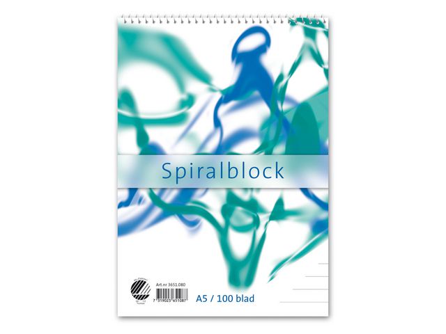 Spiralblock A5 60g 100 blad linjerat TräFritt | Kontorsmaterial - Block och anteckningsböcker - Spiralblock | Kontorsexperten