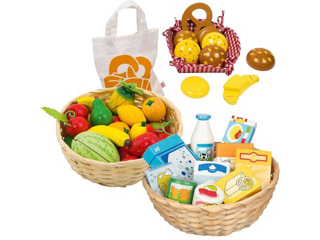 Matvaror av trä 43 delar | Skola och förskola - Lekmaterial - Kök och matlek | Kontorsexperten