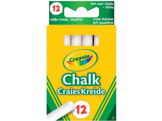 CRAYOLA Tavelkrita vit 12/fp | Skola och förskola - Bild och form - Tavelkritor och tavelsvamp | Kontorsexperten
