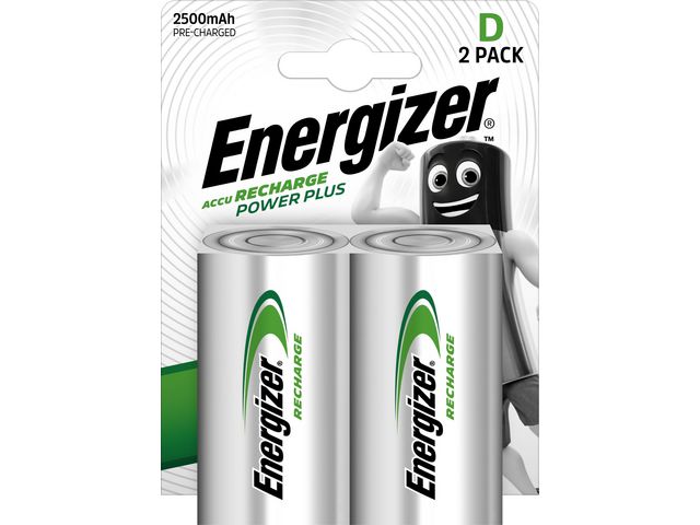ENERGIZER Batteri Laddbar D HR20 2/fp