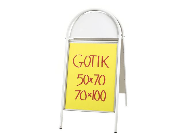 Gatuställ Gotik 70x100cm vit | Kontorsmaterial - Butiksmaterial - Gatuställ | Kontorsexperten