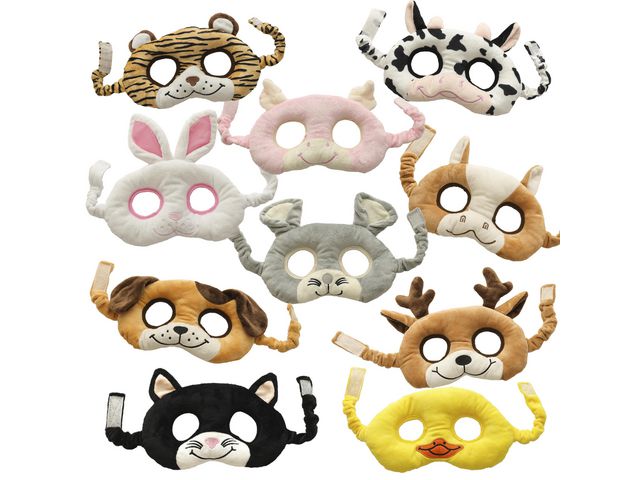 Ansiktsmasker djur 10/fp | Skola och förskola - Lekmaterial - Handdockor | Kontorsexperten