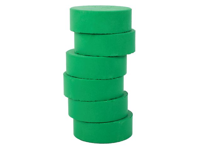PLAYBOX Färgpuckar 57mm, mörkgrön 6/fp | Skola och förskola - Målarfärg och tillbehör - Färgblock | Kontorsexperten