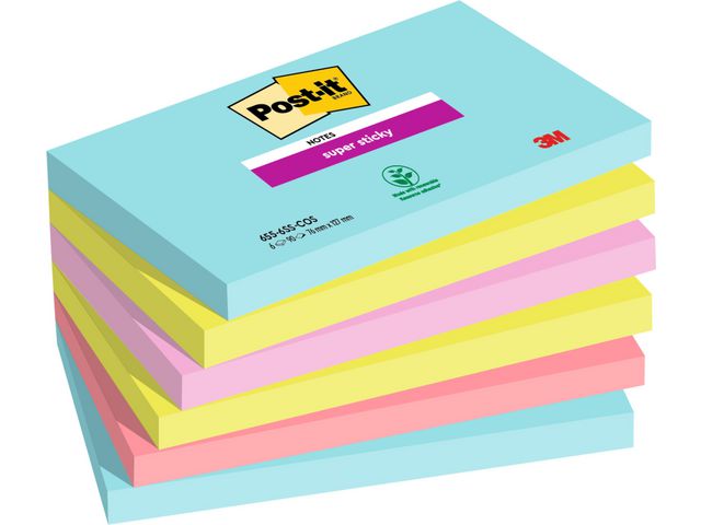 Post-it® Notes SS 76x127mm Cosmic 6/fp | Kontorsmaterial - Notes och Post-It - Notes - Extra sticky | Kontorsexperten