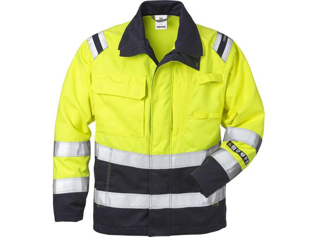 FRISTADS Jacka Flam 4175 ATHS Kl3 Gul/Marin XS | Arbetskläder - Arbetsjackor - Hantverk- och servicejackor | Kontorsexperten