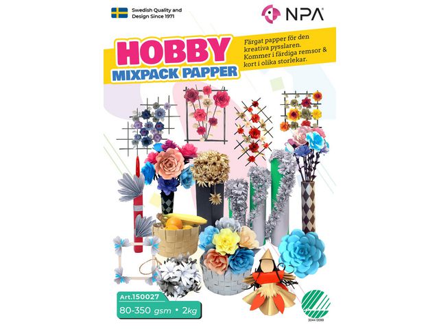 Hobby papper mix 80-350gr 2kg | Skola och förskola - Hobbypapper - Kartong | Kontorsexperten