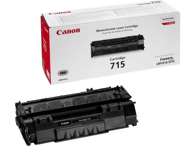 Canon Toner, 715, svart, singelförpackning, 1975B002 | Toner och bläck - Tonerkassetter - Toner Canon | Kontorsexperten