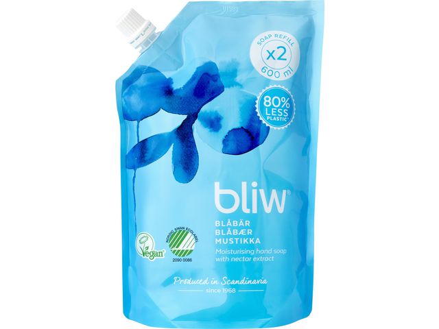 BLIW Tvål Blåbär refill 600ml