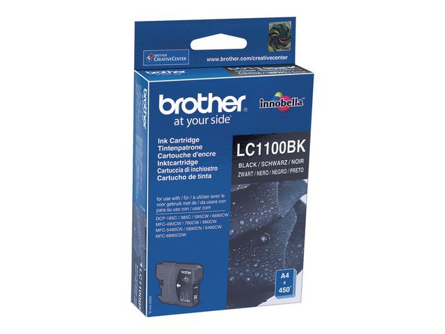 Brother Bläckpatron LC1100 BK, LC-1100BK, Innobella™-bläck, svart, singelförpackning | Toner och bläck - Bläckpatroner - Bläckpatroner Brother | Kontorsexperten