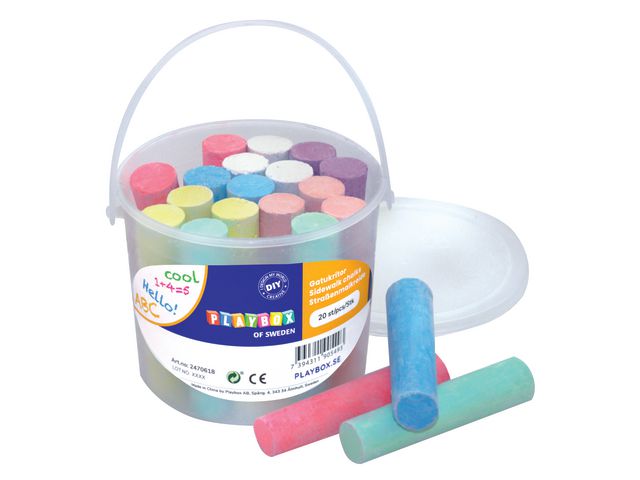 PLAYBOX Gatukritor 20/fp | Skola och förskola - Bild och form - Kritor | Kontorsexperten