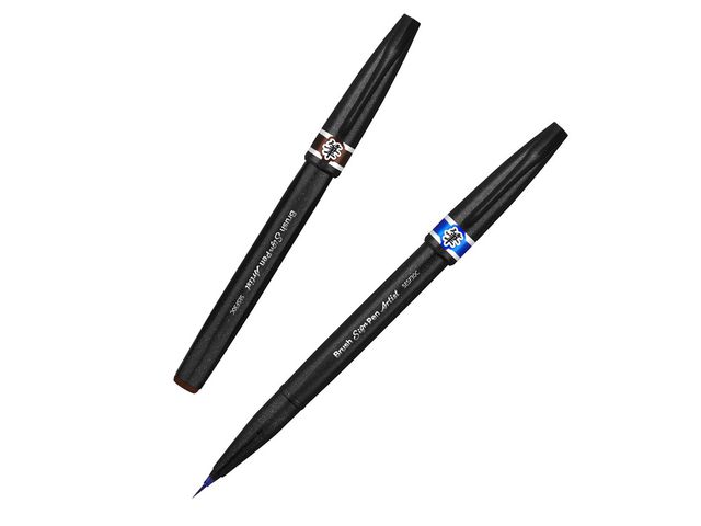 Pentel Penselpenna Sign Pen Artist blå | Kontorsmaterial - Pennor - Kalligrafipennor | Kontorsexperten