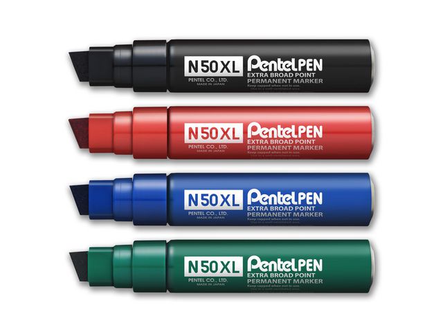 Pentel Märkpenna perm. N50XL sned svart | Kontorsmaterial - Pennor - Märkpennor - Skuren spets | Kontorsexperten