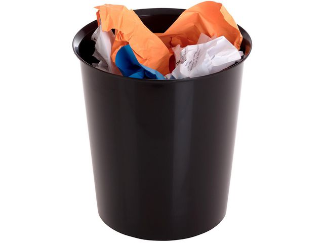 Papperskorg Archivo 2000 18 L svart | Kontorsmaterial - Till skrivbordet - Papperskorgar | Kontorsexperten