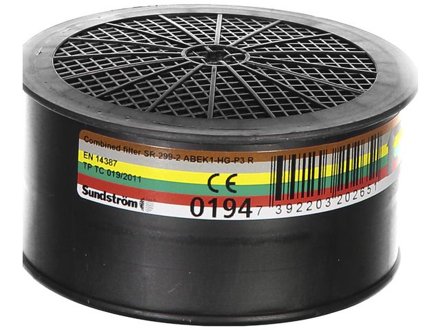 Sundström Kombifilter SR299-2ABEK1-HG-P3 | Skyddsutrustning - Andningsskydd - Tillbehör | Kontorsexperten