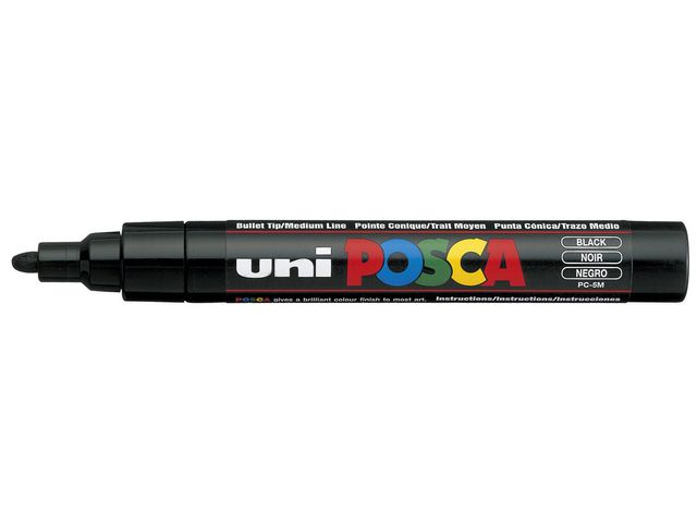 POSCA Märkpenna Posca, PC-5M, svart | Kontorsmaterial - Pennor - Märkpennor - Special | Kontorsexperten