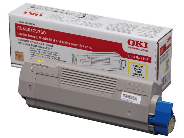 OKI Toner, singelförpackning, gul, 43872305 | Toner och bläck - Tonerkassetter - Toner OKI | Kontorsexperten