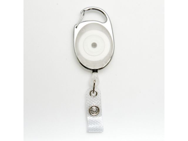 Korthållare med trissa, Yo Yo Reko 220, oval, indragbar, snäppförslutning, genomskinlig | Kontorsmöbler och inredning - Namnskyltar och korthållare - Korthållare - Yoyo | Kontorsexperten