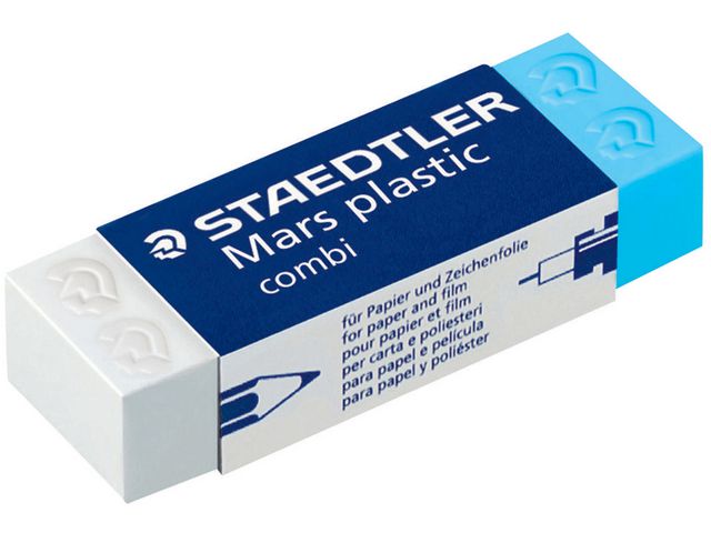 Staedtler Mars Mars® Radergummi Plastic Combi 526 508 latexfritt, 65 x 23 x 13 mm | Skola och förskola - Pennor och tillbehör - Radergummi | Kontorsexperten