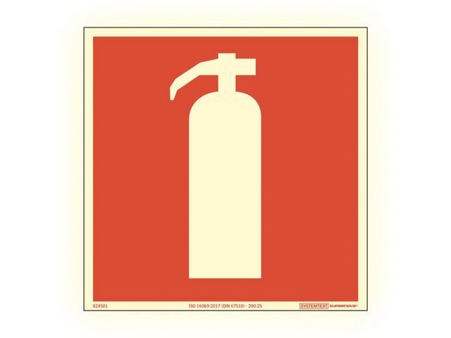 Skylt Brandsläckare Supernova AFS 210x210mm | Skyddsutrustning - Brandskydd och säkerhet - Brandskyltar | Kontorsexperten