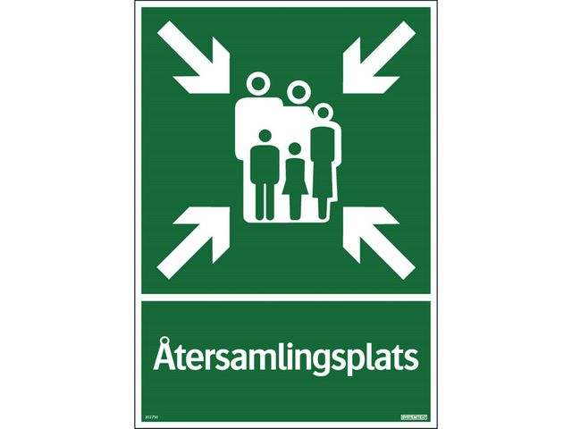 Skylt Återsamlingsplats 297x420mm | Skyddsutrustning - Säkerhetsmärkning och skyltar - Skyltar | Kontorsexperten