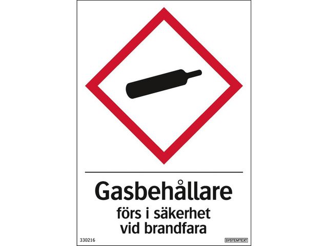 Dekal Gasbehållare 105x148mm | Skyddsutrustning - Säkerhetsmärkning och skyltar - Skyltar | Kontorsexperten
