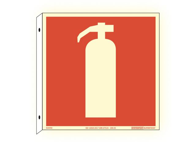 Skylt Brandsläckare Supernova AFS dubbel 210x210mm | Skyddsutrustning - Brandskydd och säkerhet - Brandskyltar | Kontorsexperten