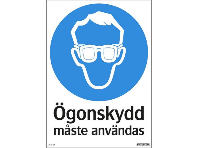 Skylt Skyddsglasögon 210x297mm | Skyddsutrustning - Säkerhetsmärkning och skyltar - Skyltar | Kontorsexperten