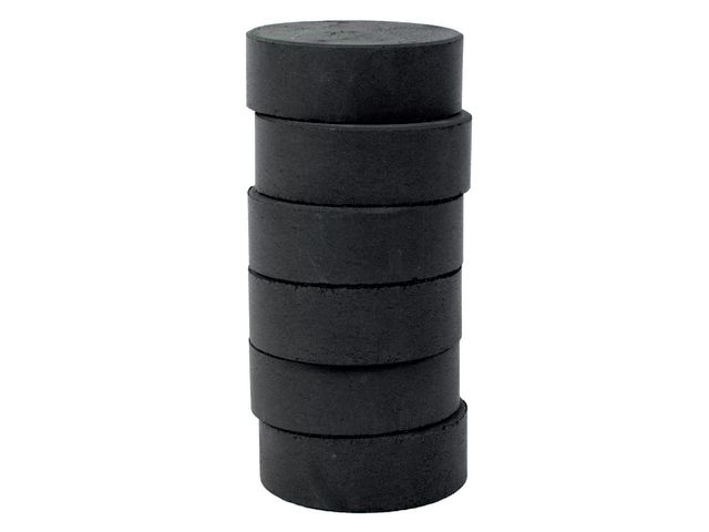 PLAYBOX Färgpuckar 57mm, svart 6/fp | Skola och förskola - Målarfärg och tillbehör - Färgblock | Kontorsexperten