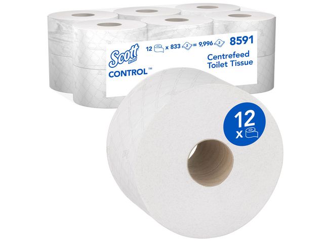 Scott® Toalettpapper centrummatad vit 12/fp | Städ och hygien - Toalettpapper och torkpapper - Toalettpapper - rulle | Kontorsexperten