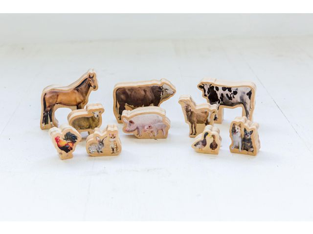 Bondgårdsdjur i trä 10/fp | Skola och förskola - Lekmaterial - Lekfigurer - Djur | Kontorsexperten