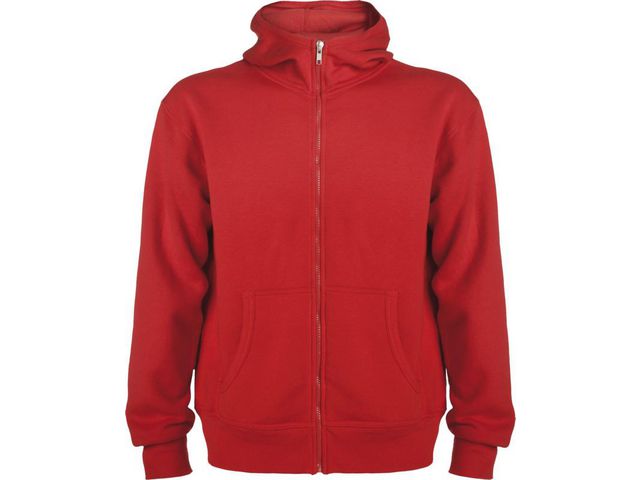 ROLY Hoodie zip Montblanc uni röd XL | Arbetskläder - Arbetströjor - Hoodies och luvtröjor | Kontorsexperten