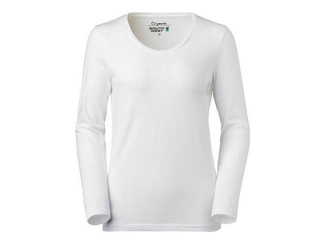 SOUTH WEST T-shirt långärmad Lily vit XL | Arbetskläder - Arbetströjor - T-shirts | Kontorsexperten