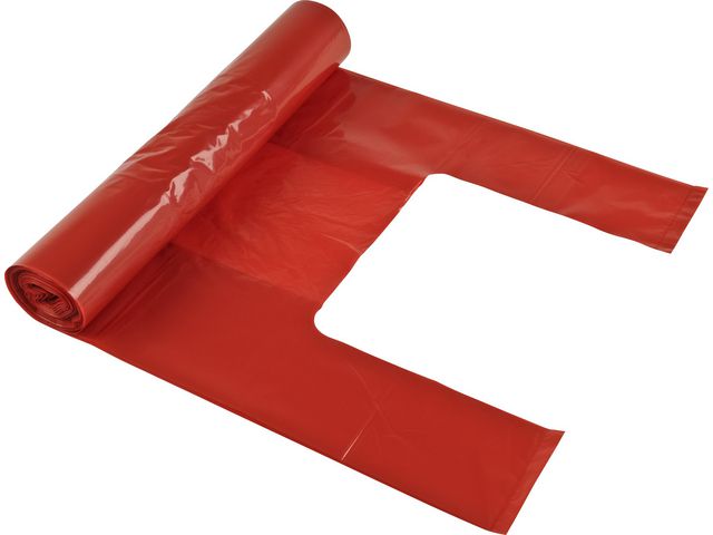 Polynova Plastsäck knyt LD 30L 35my röd 25/rl | Städ och hygien - Påsar och säckar - Plastsäckar | Kontorsexperten