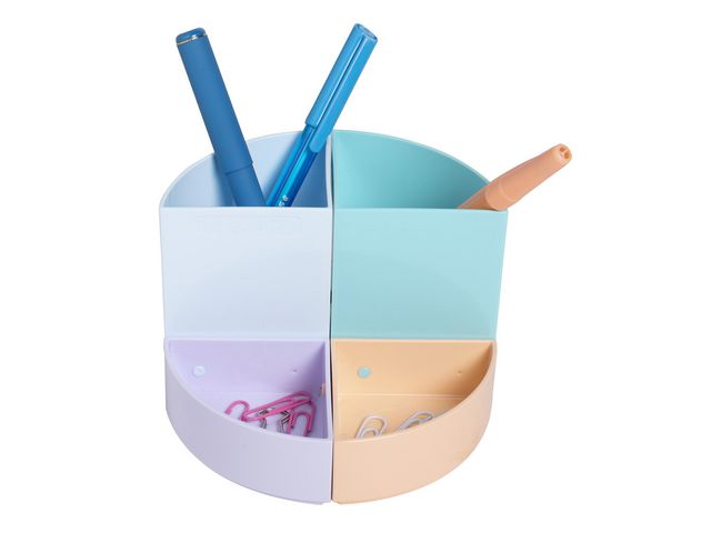 Exacompta Prylställ 4 fack Aquarel pastell | Kontorsmaterial - Till skrivbordet - Penn och Prylställ | Kontorsexperten