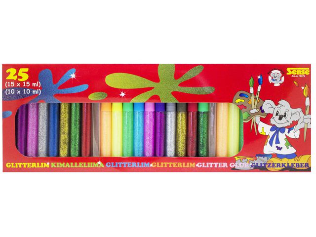 Sense Glitterlim 25/fp | Skola och förskola - Hobbymaterial - Paljetter, strössel och glitterlim | Kontorsexperten