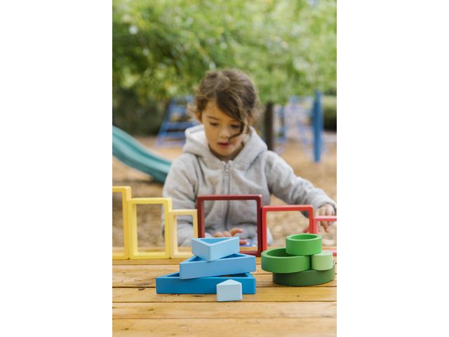 Byggdelar, 16 delar | Skola och förskola - Lekmaterial - Bygglek, konstruktion och mosaik | Kontorsexperten