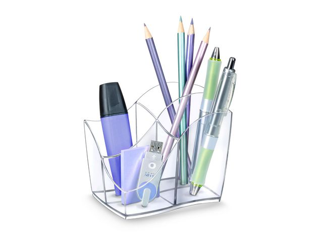 Cep Prylställ Ellypse 4 fack transparent | Kontorsmaterial - Till skrivbordet - Penn och Prylställ | Kontorsexperten