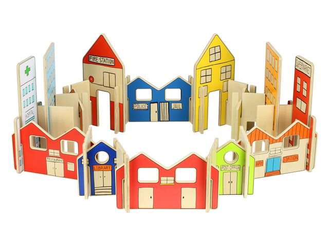 Byggset stad 26 delar | Skola och förskola - Lekmaterial - Bygglek, konstruktion och mosaik | Kontorsexperten