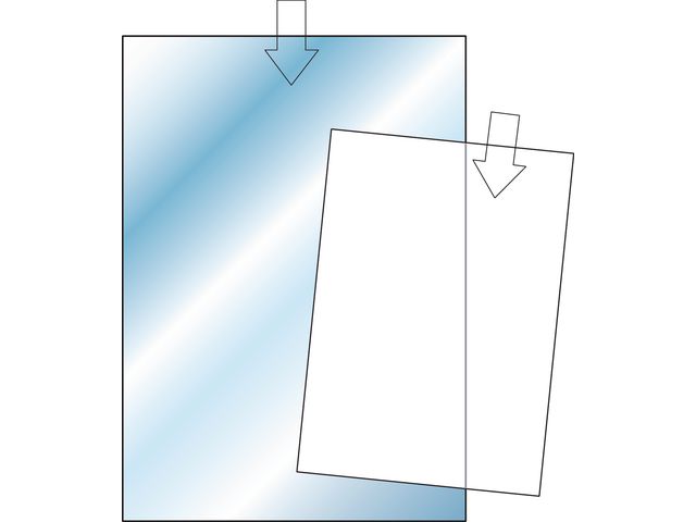 Plastfodral A4, öppning på kortsidan, polypropylen, genomskinlig | Kontorsmaterial - Mappar och plastfickor - Plastfodral | Kontorsexperten