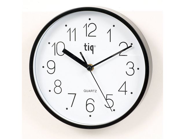 Väggur TIQ 22,5cm svart | Kontorsmöbler och inredning - Väggur - Väggur | Kontorsexperten