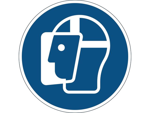 Durable Påbudsdekal Använd ansiktsskydd | Skyddsutrustning - Säkerhetsmärkning och skyltar - Golvdekaler | Kontorsexperten