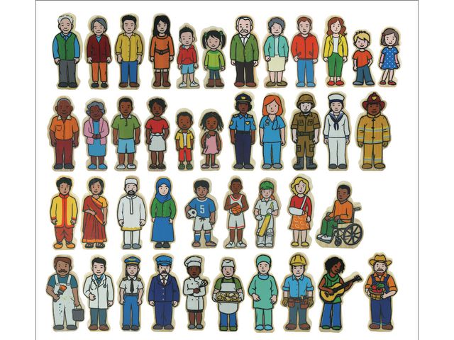 Människor i trä 42/fp | Skola och förskola - Lekmaterial - Lekfigurer - Övriga | Kontorsexperten