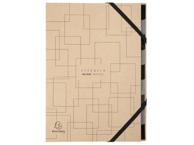 Exacompta Sorteringsmapp Eterneco 9 flikar brun | Kontorsmaterial - Mappar och plastfickor - Sorteringsmappar | Kontorsexperten