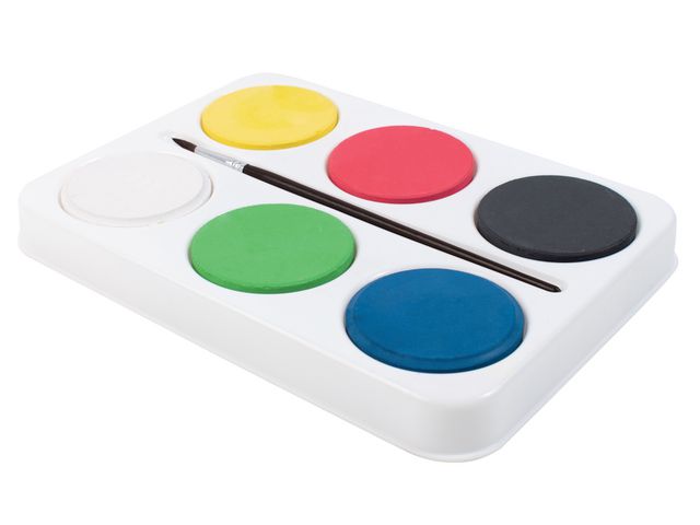 PLAYBOX Palett med färgpuckar, ø57mm | Skola och förskola - Målarfärg och tillbehör - Färgblock | Kontorsexperten