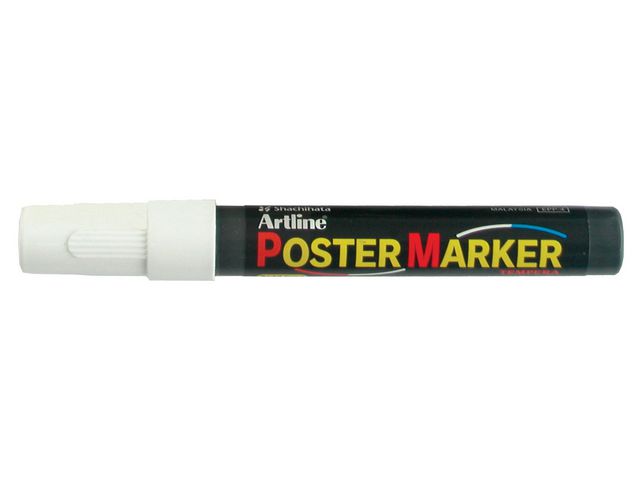 Artline Märkpenna Poster Marker Rund 4mm vit | Kontorsmaterial - Pennor - Märkpennor - Rund spets | Kontorsexperten