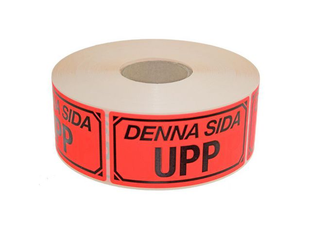 Varningsetikett Denna sida upp 1000/rl | Emballage och lagerutrustning - Etiketter och godsmärkning - Specialetiketter | Kontorsexperten